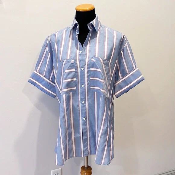 Palmer//Harding Short Sleeve Striped Shirt